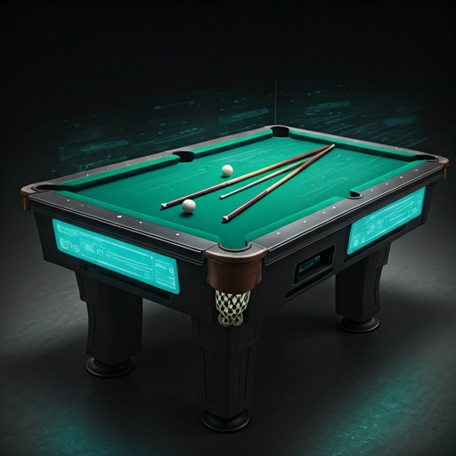 Tech-forward billiard table